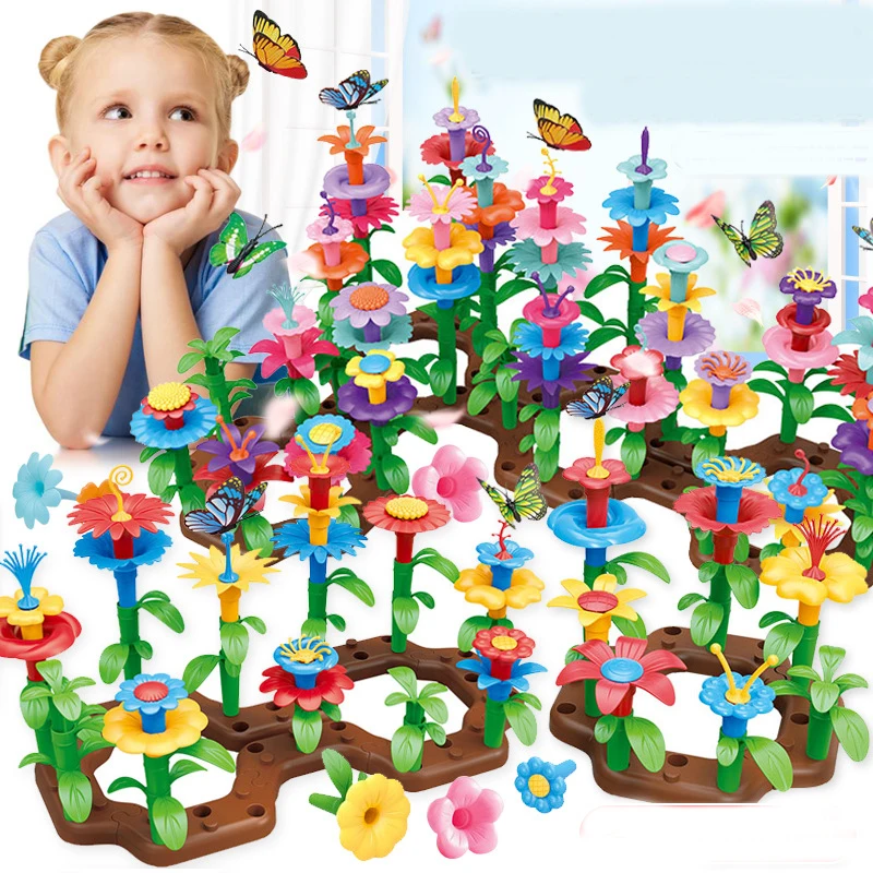 Flower Garden Educational Activity Stem Toys Building block toys for children toy