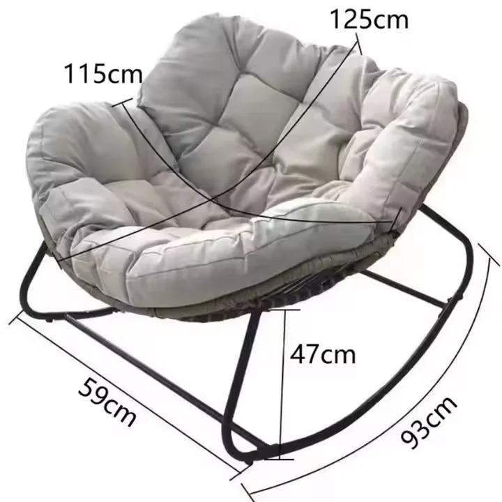 Rattan bird's nest rocking chair can sit can lie lazy rocking chair balcony home leisure rattan chair iron single sofa H1e161d31f3df4b2c83f24ff98ae716f0R