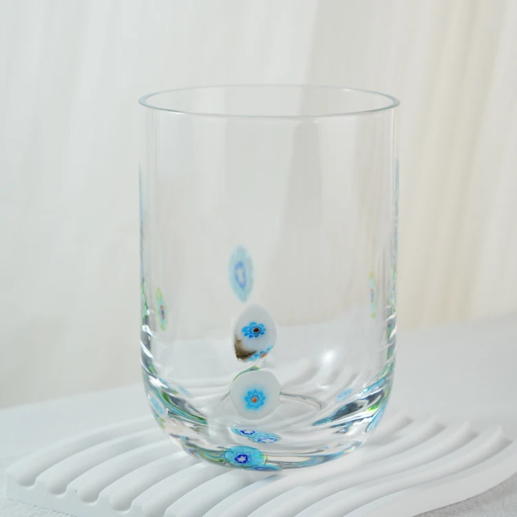 Wholesale Goblet Glasses Cup Custom Logo Drink Glassware Gold Personalized Clear Crystal Water Glass