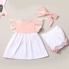 Girls Girl Set Wholesale Girls Summer Outfits High Quality Pink Kids Newborn Girl Dress Baby Clothes Set