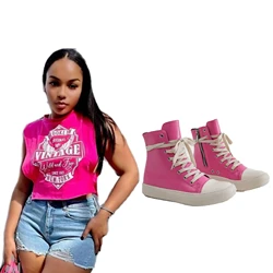 2023 New Fashion Matching Hollow Out Print Tops + Ankle Leather Women Boots 2 Piece Outfits Set