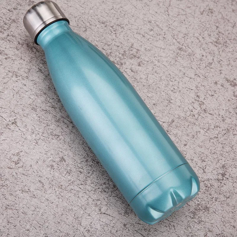 OEM  small mouth shaped 17oz reusable metal sports insulated stainless steel double walled drinking water bottle