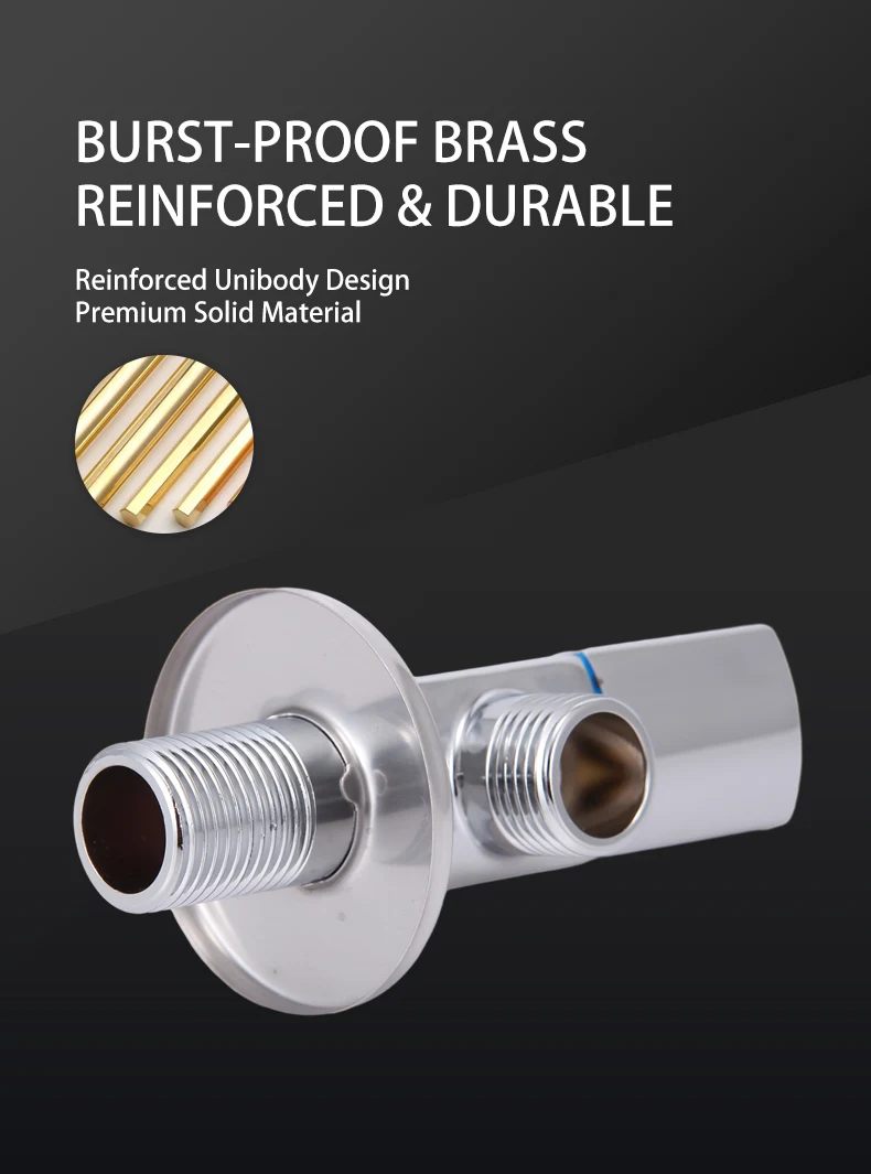 High-quality Brass Angle Valve, Thickened, Suitable for Hot and Cold Water Stop Valves of Water Heaters and Toilets supplier