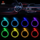 QEEDON Drop Shipping Interior Car Light Car Atmosphere Light RGB Color Changing Fiber Optic Car Lights