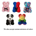 Flower High Quality Low Price Rose Flower Teddy Bear Valentines Day Gift Artificial Flower Rose Bear