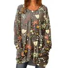 Shirts Tops 2021 New Design Fashionable Casual Ladies Printed Long Sleeve Shirts Women Tops