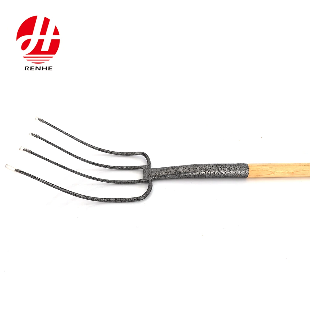 product high quality steel fork digging fork with long wooden handle forks-3