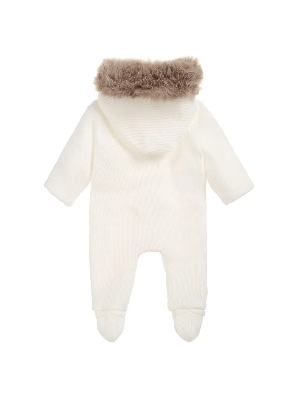Winter kids jumpsuits knitted baby sweater romper for baby girls and baby boys with detached shearing hood