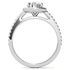 White Gold Ring Whitewhite 1224 PH01 2CT Pear Cut Moissanite 18K White Gold Size 6.75 Ring