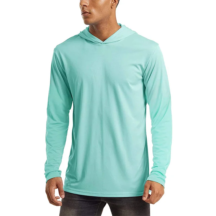 Men's Spring Hooded T-shirts Swimming shirts Surfing Rash Guard Long Sleeve UV Sun Protection UPF50 Quick Dry Shirts