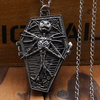 Vintage BronzeThe Nightmare Before Christmas Pocket Watch Antique Style Pendant Necklace pocket watch manufacturers wholesale