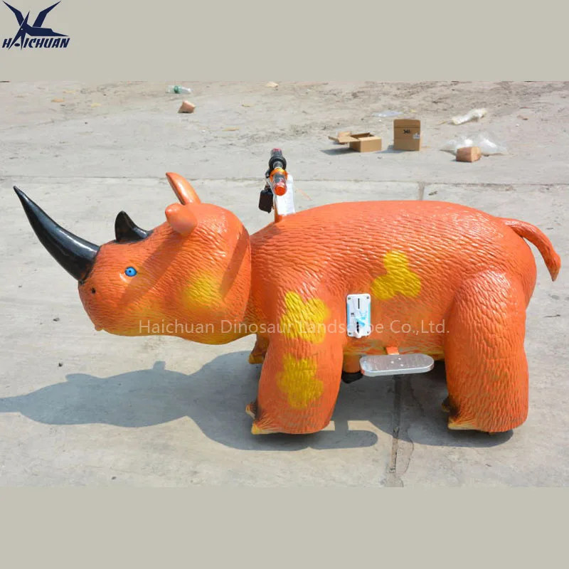 product haichuan 12v2 battery operated animal dinosaur shaped rides shopping mall kids car-3