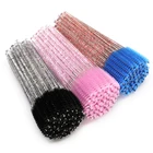 Glitter Lash Brush Glitter Make Up Set Mascara Wands Mini Eyelash Custom Crystal Rhinestone Lash Brush