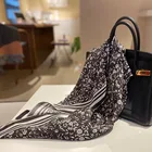 Silk Scarves Scarves Promotional High Quality 14mm Silk Twill Scarves Custom Designer Square Scarf For Women