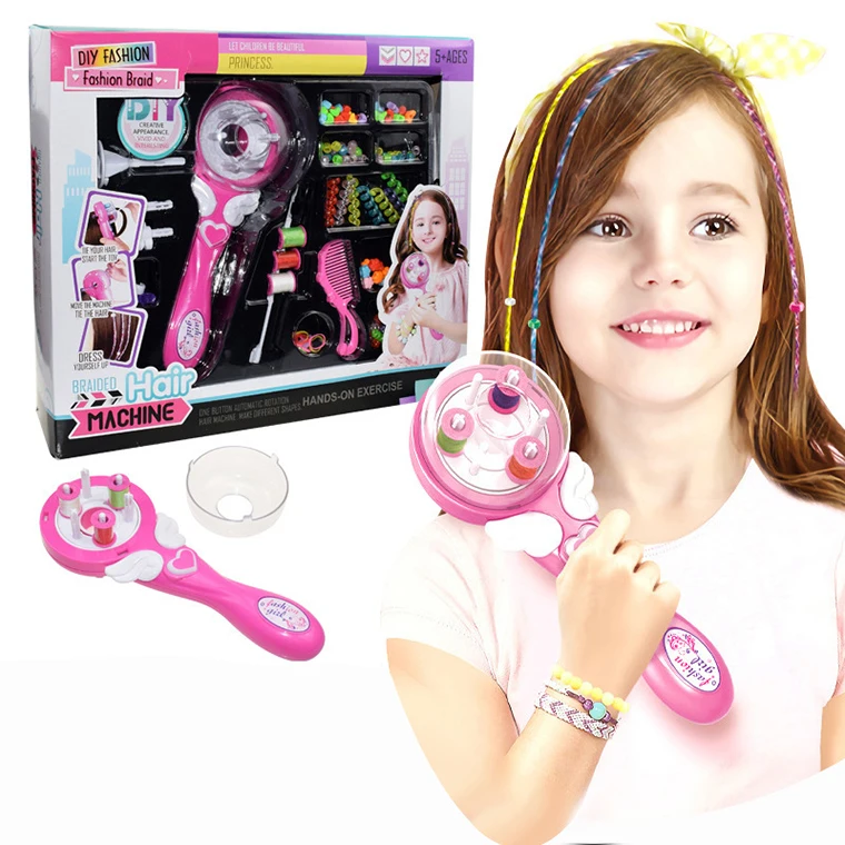 Girls Make Up Toys Pretend Play Beauty Set Portable Electric Automatic Diy  Hairstyle Tool Diy Magic Hairstyle Tool Gift For Kids - Buy Girls Diy  Activity Easy Braiding Kit Beads & Jewelry