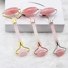 Natural Jade Natural Rose Quartz Jade Face Roller And Gua Sha Tools Set As Xmas Gift