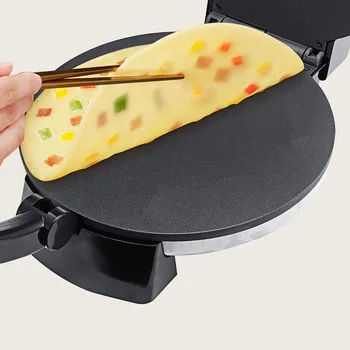 Household Electric Cake Pan for Breakfast Pancake Maker with Temperature Control for Pizza Crepe Waffle Cooking Home Use Hotels