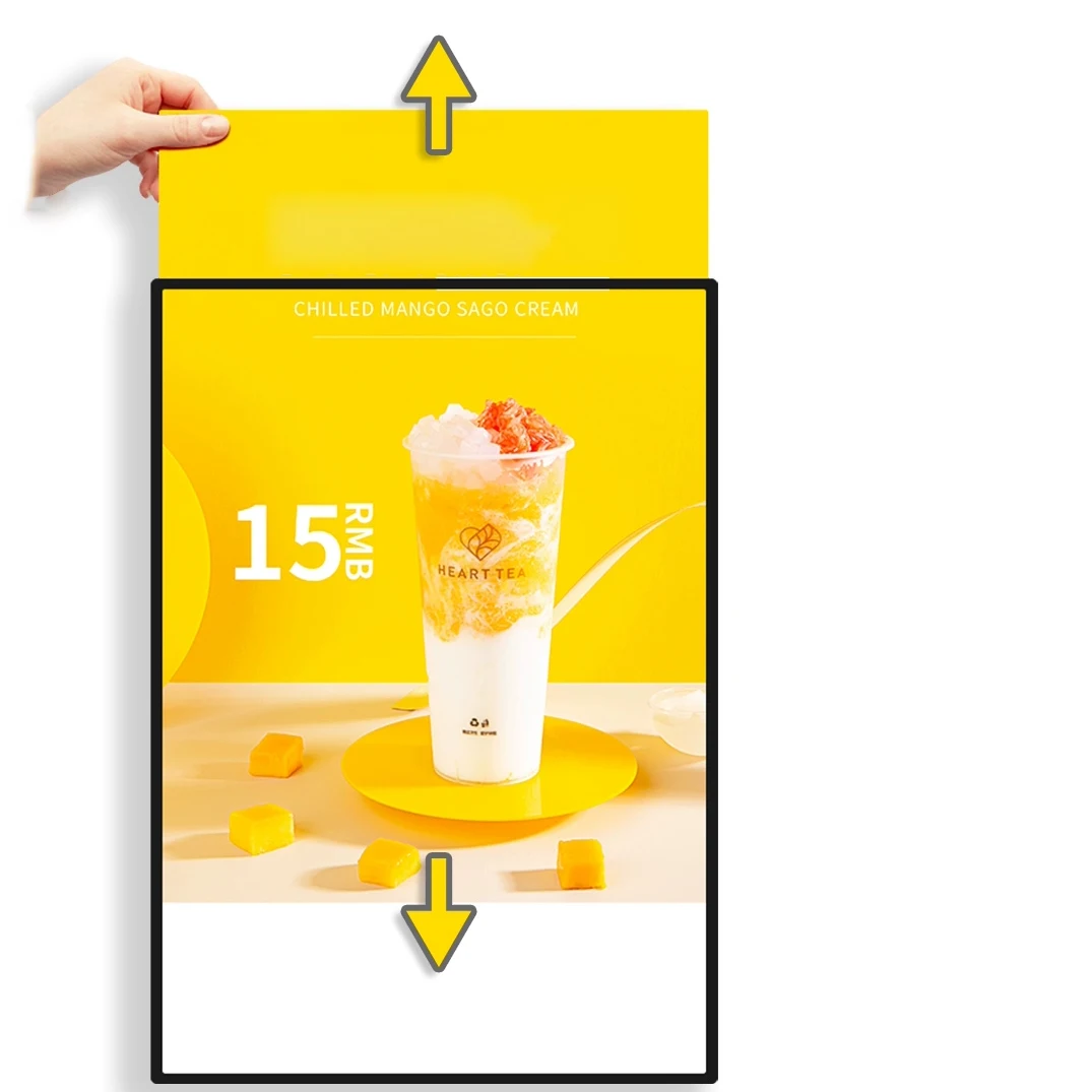 product tv led light box menu board black signs advertising outdoor thin posters display frame-6