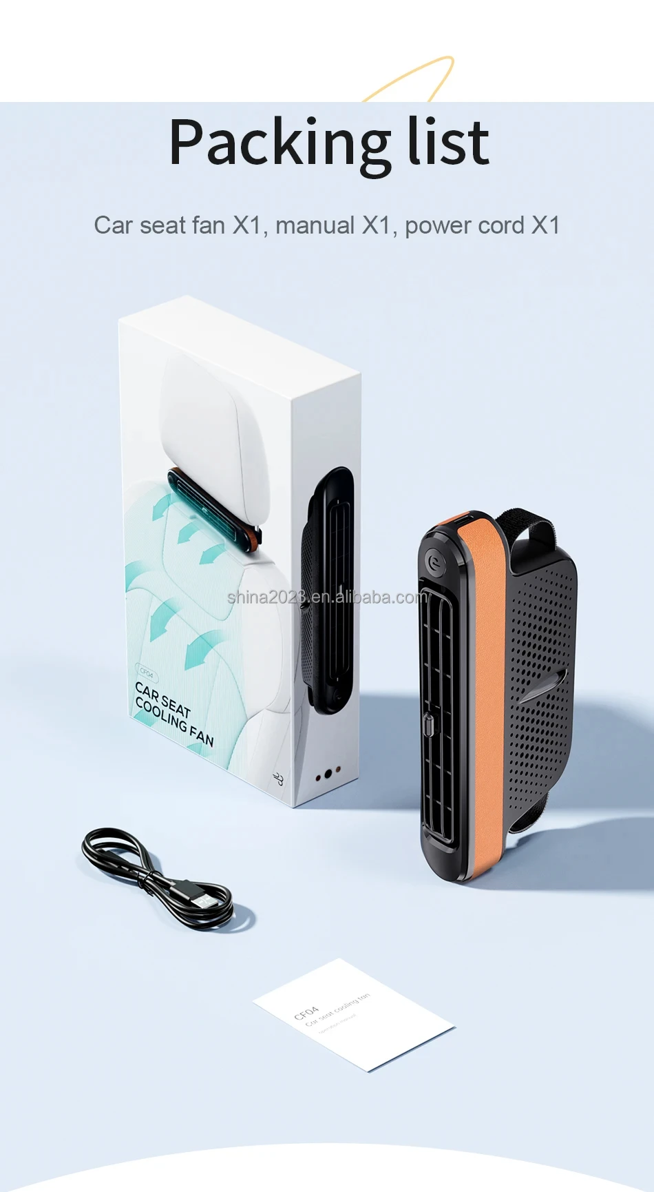 Cf04 Car Seat Fan, 5V, Plastic - detail 20