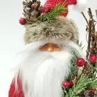 Christmas SYART Classic Christmas Home Decoration Red Cloth Holding Pine Branches Santa Claus