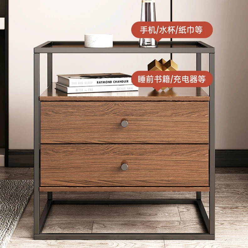 Home Furniture Storage Drawer nightstands furniture bedroom Wood  Bedside Table  Luxury Nightstand Side Table