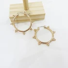 Gold Hoop Earrings Earrings Hoop Earrings Wholesale Gold Plated Fancy Zinc Alloy Circle Hoop Earrings For Women