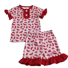 Summer Kid Set Summer Kids Pajamas Newest Design Summer Pajamas Print Cotton Sleepwear Kid Children Wholesale Pajamas Set