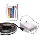 Rgb Led Rgbrgb 5v Rgb Led Strip Waterproof 5050 Rgb 5V 10mm 30 Led/m 24keys Battery Box TV Back Light Led Strip