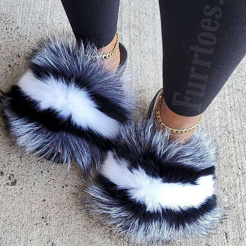 custom fur slides