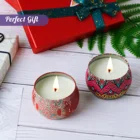 Gift Hot Sales Multi-Style 2.2 Ounces Luxury Soy Candles Scented Gift With Tin Box