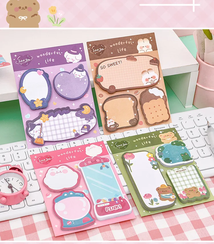 Cartoon Rabbit Memo Pads Kawaii Stationery Memo Pads Promotional Paper ...