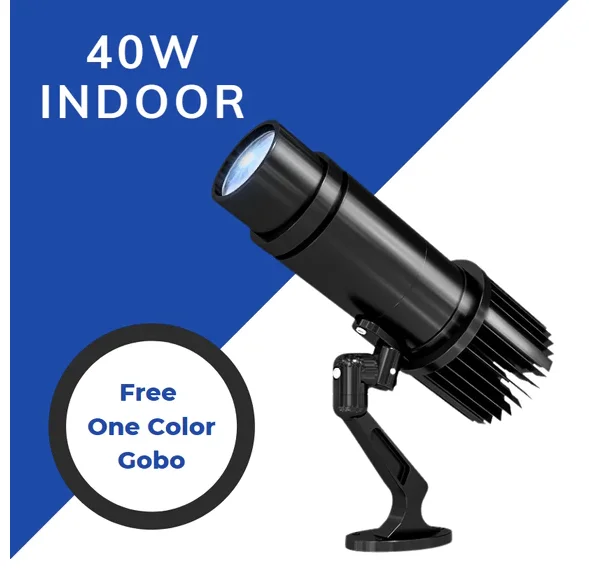 Waterproof Static Gobo Advertising Light Building Wall Projection Logo Floor Projector Waterproof