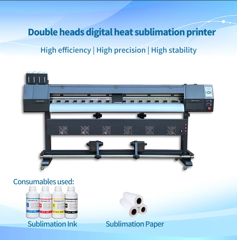 product factory direct 19m automatic inkjet printer 18m sublimation paper plotter machine for polyester fabric 1 year warranty solvent-4