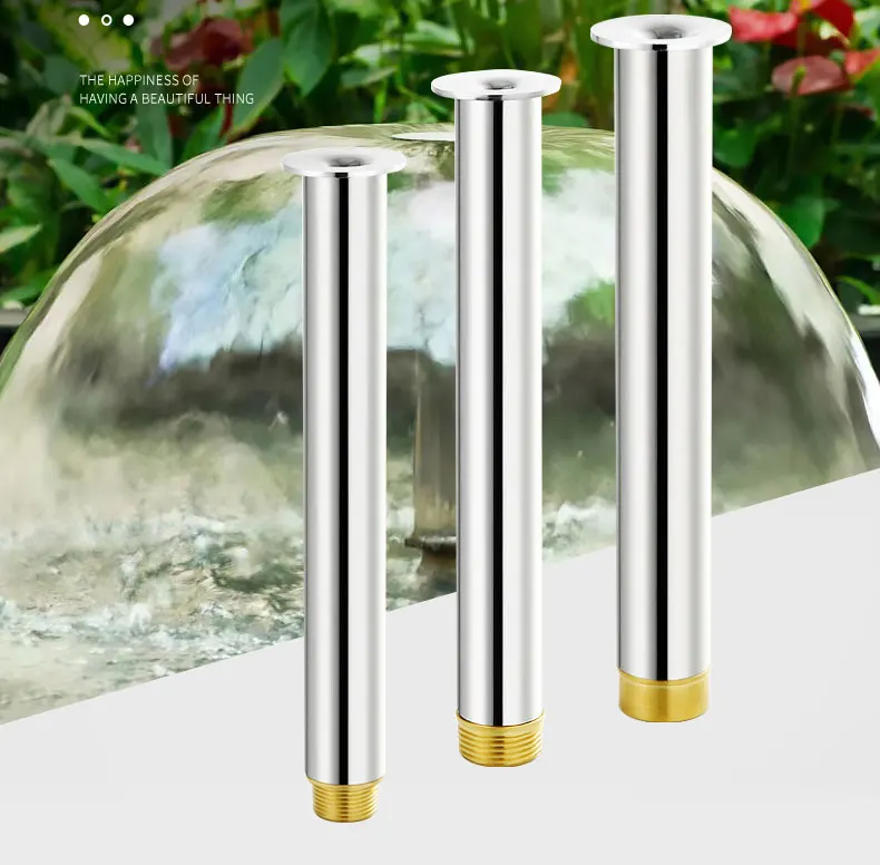 Direct Stainless Steel Adjustable Mushroom Flower Fountain Nozzle New Design for Stone Garden Products manufacture
