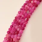 Rose Rose Weathered Agate Natural Stone Round Beads Loose Stone Jewelry Bracelet Necklace DIY