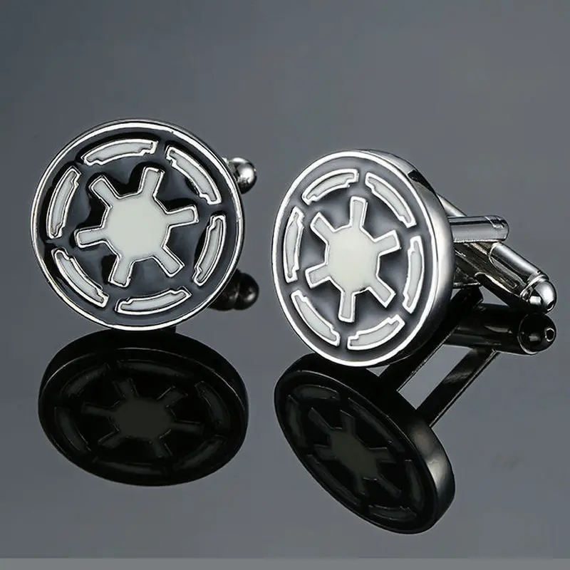 Car enthusiast jewelry mini steer wheel silver cuff links mens cufflinks luxury gifts for boys