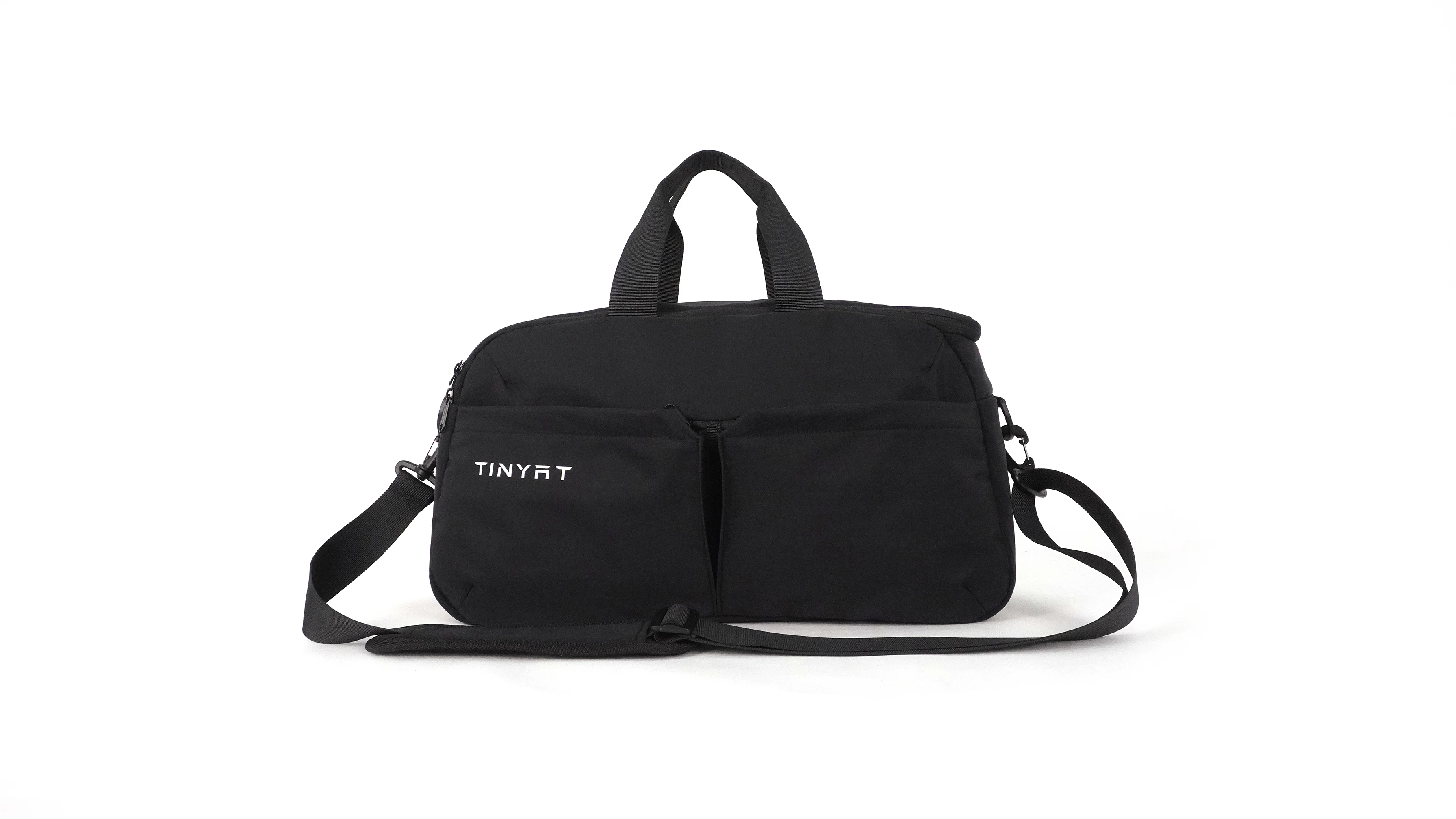 product casual gym bag large capacity lightweight water resistant holdall for travel fitness workout black featuring zipper shoe-2