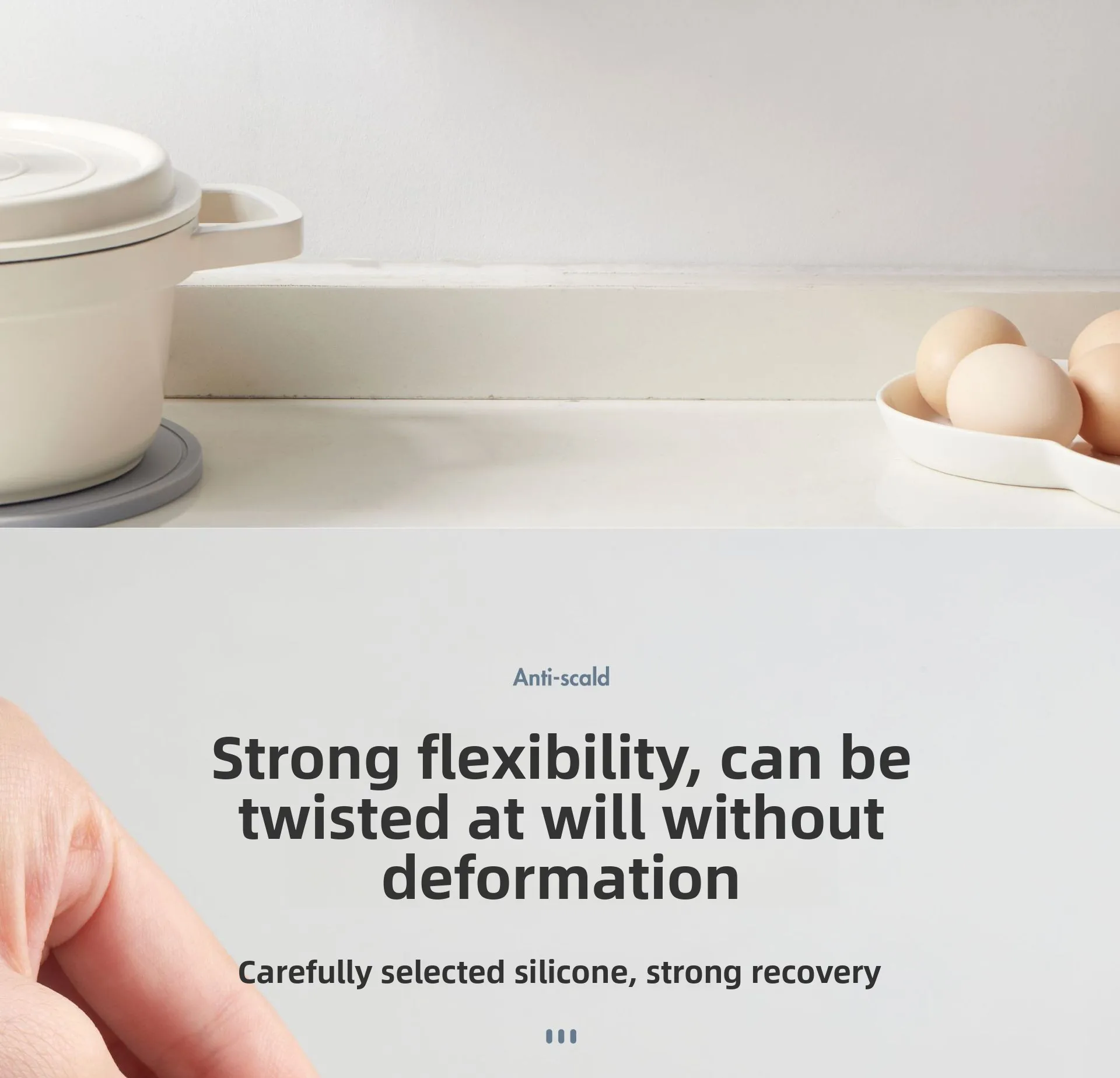 Dotted Design Silicone Thickened Insulated Oven Gloves Kitchen Household Use Heat-Resistant Microwave Baking Gloves Hand Clips details