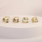 Gold Ring Hot Selling 24k Gold Butterfly Promise Finger Dancing Butterfly Ring
