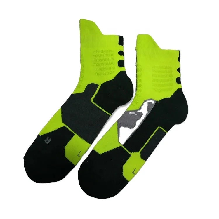 A366 Men's High Quality Compression Basketball Crew Socks Long Short Sports Casual Dressing Custom Print for Autumn Bottom details