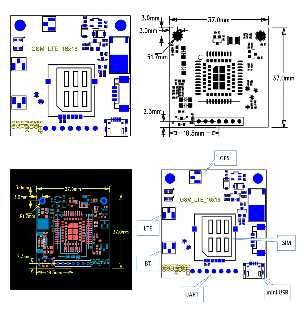 Simcom Sim7080g Multi Band Cat M Nb Iot Module Development Board