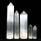 Superior Quality Natural Polished Selenite Point Healing Quartz Crystal Tower For Decorate
