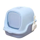 Cat Big Entrance Cat Ear Cat Litter Basin High Bag Edge Fully Closed To Prevent Outside Splash Cat Toilet