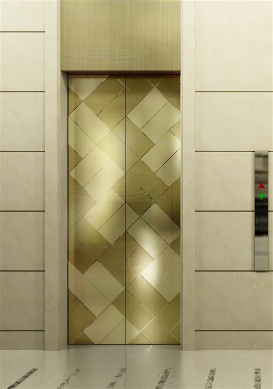 SUS 304 Spiegel 8k Farbe geätzte Edelstahlplatte Wandverkleidung Decken Aufzug Tür 0