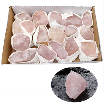 Bulk Wholesale Natural Healing Stone Raw Rose Quartz Natural Crystal Rose Quartz Rough stone