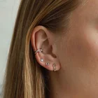 Earring Gemnel Custom Jewelry Tiny Hollow Huggies 925 Silver Gold Plated Earring
