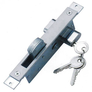 key and twist opening aluminum sliding door mortise hook lock