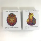 Puzzle Toys Wholesale Colourful Fox Shaped Wooden Puzzle Custom Animal Head Puzzle For Toys