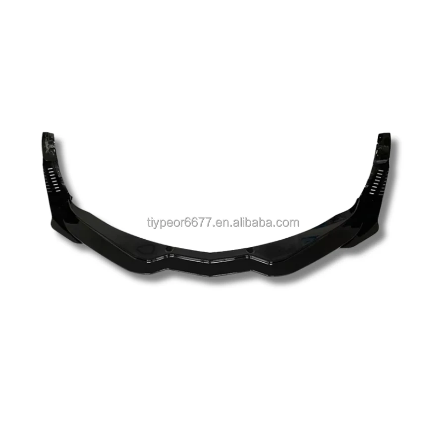 product tiypeor car front bumper lip splitter spoiler for chevrolet corvette c7 2014 2019 5pcs diffuser deflector with wrap angle shovel-4