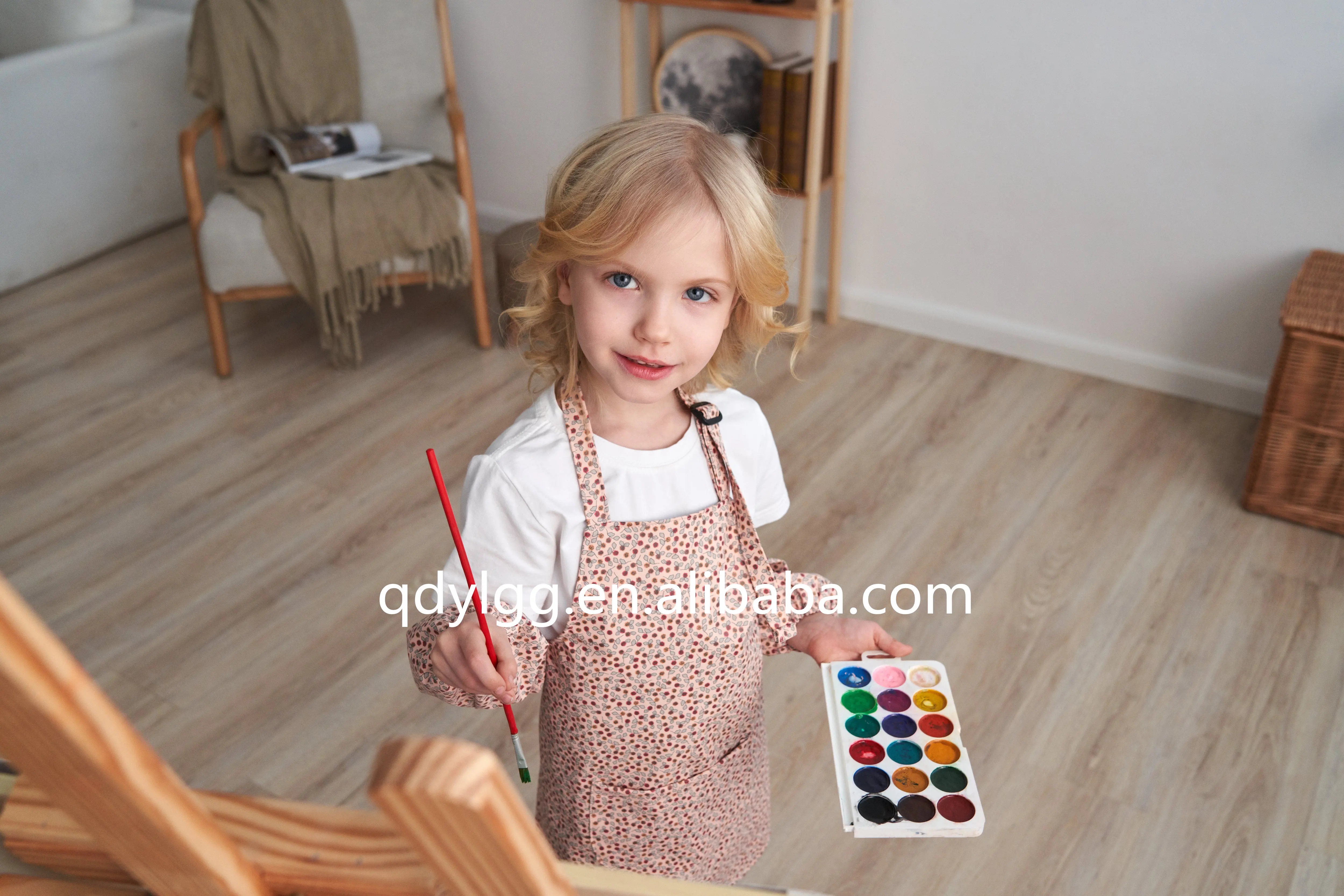 children's waterproof aprons, painted aprons, arti